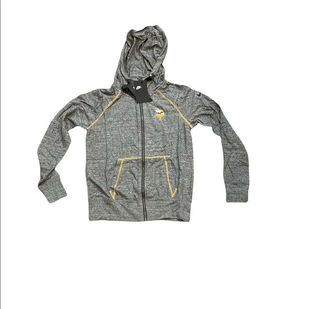 Minnesota Vikings Nike Women’s Full Zip Up Vintage Gym Hoodie‎ Sweatshirt